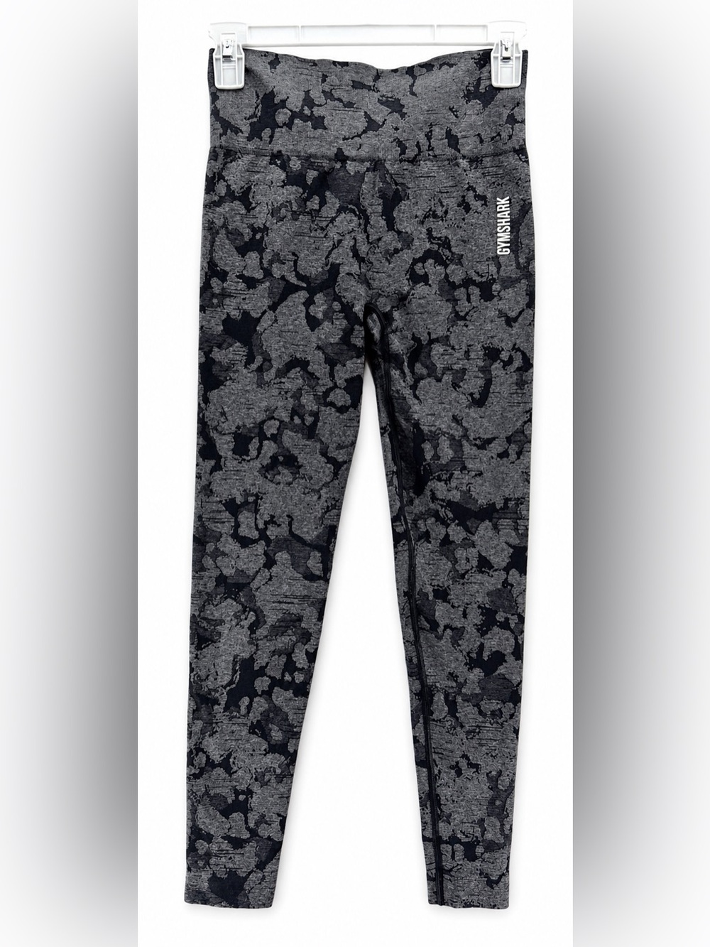 Gymshark Black & Gray Camo Adapt Seamless 7/8 Leggings Size Small